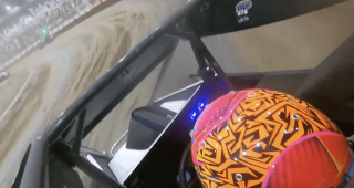 Onboard footage of Kyle Larson’s big flip at the Chili Bowl Nationals